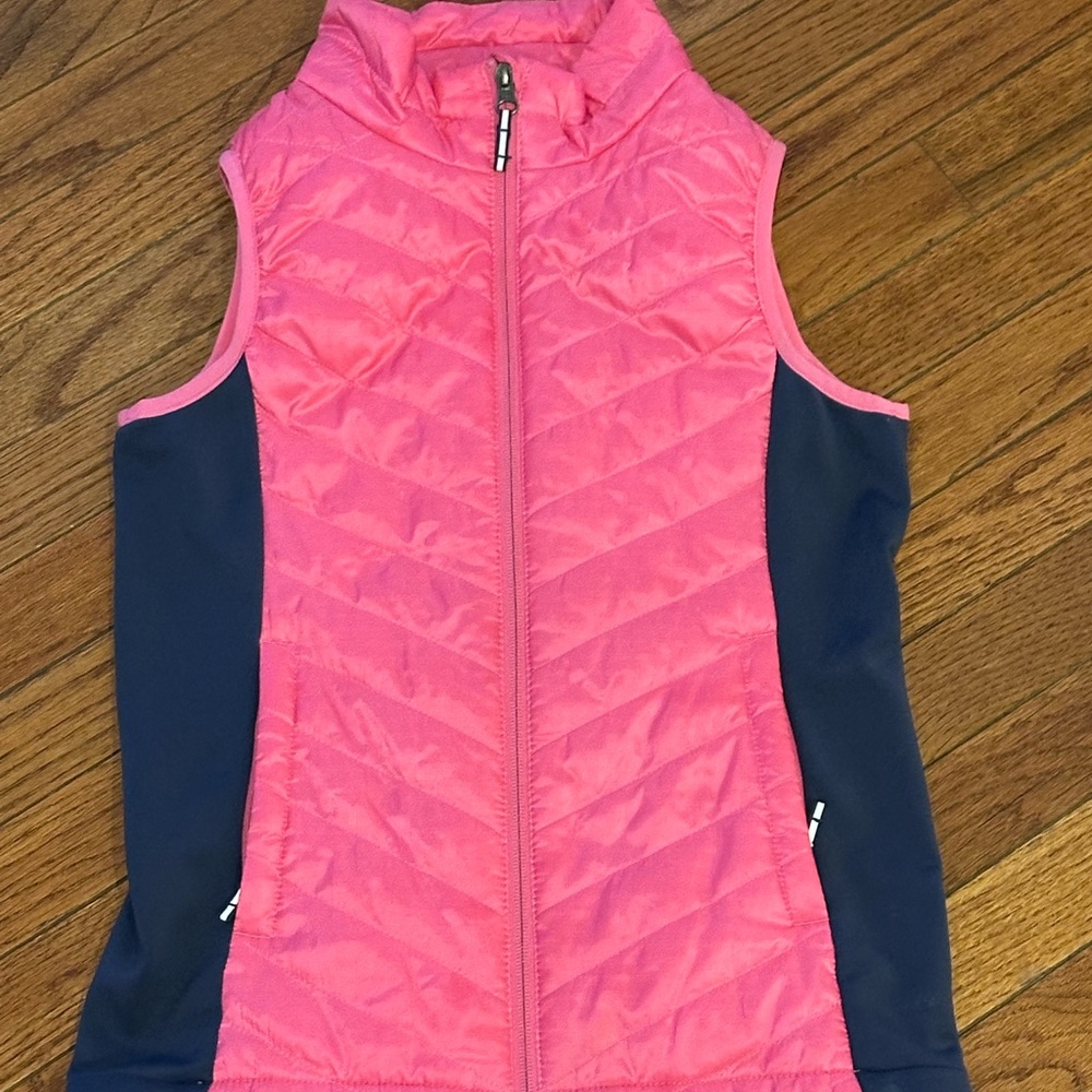 Pink and Navy Sleeveless Vest